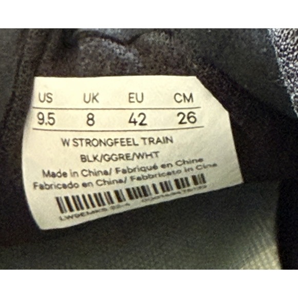 Lululemon Strongfeel Train Shoes Womens Size 9.5 Black Athletic Trainer Sneakers - Picture 6 of 6